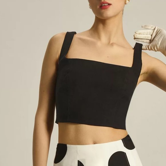 HTF Anthropologie Maeve Square-Neck Crop Tank - Picture 2 of 4